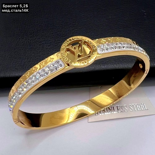 Браслет мед.сталь14К 10390